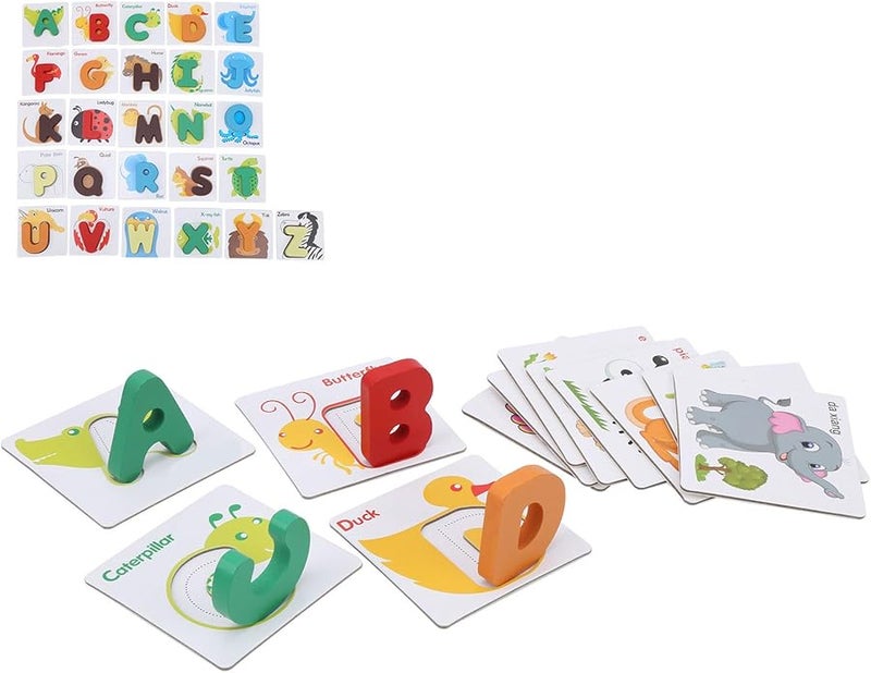 لعبة ألغاز بطاقات الحروف الأبجدية لعبة تعليمية للأطفال فوق 3 سنوات - Image 1